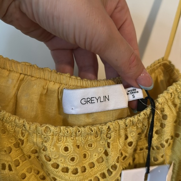 GREYLIN | Anthropologie Lucy Yellow Eyelet Tank - Picture 9 of 16